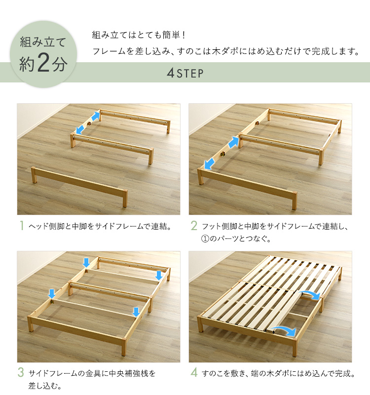 組立簡単ベッド Trans トランズ 商品説明画像3