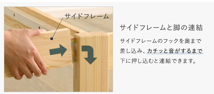 組立簡単ベッド ハイタイプ Trans トランズ 商品説明画像5
