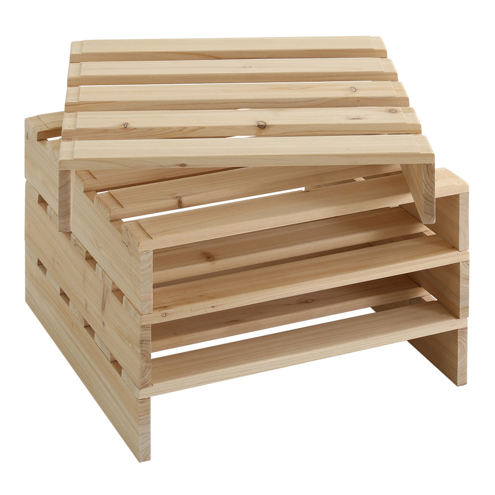 組み合わせ自由 天然木 すのこパレットベッド バリエーション画像3