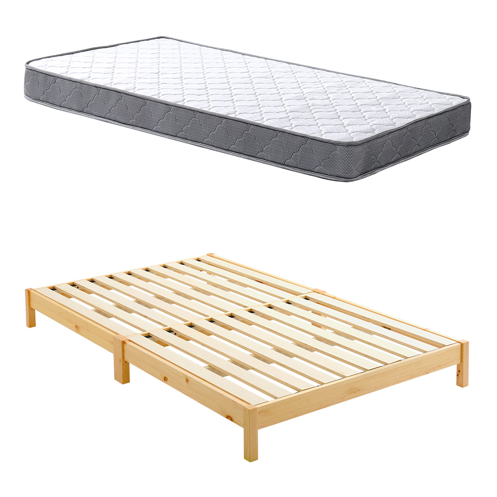 組立簡単ベッド ロータイプ ベッド＋マットレスセット バリエーション画像2