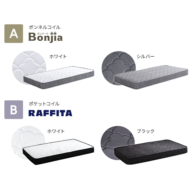 組立簡単ベッド ロータイプ ベッド＋マットレスセット 追加画像5