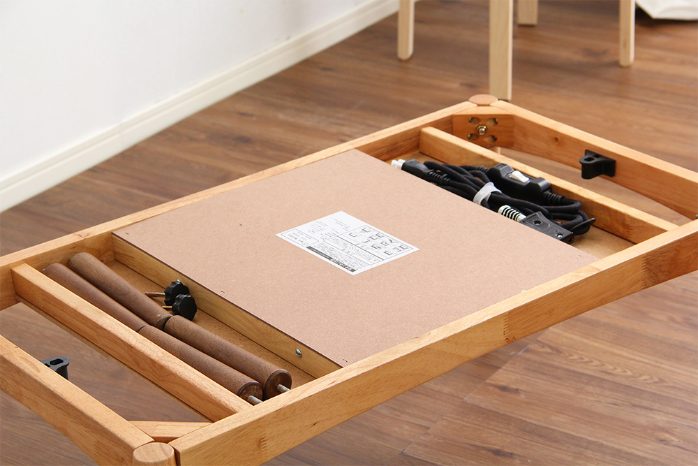 こたつテーブル長方形 おしゃれな継ぎ足タイプ Colle コル 追加画像8