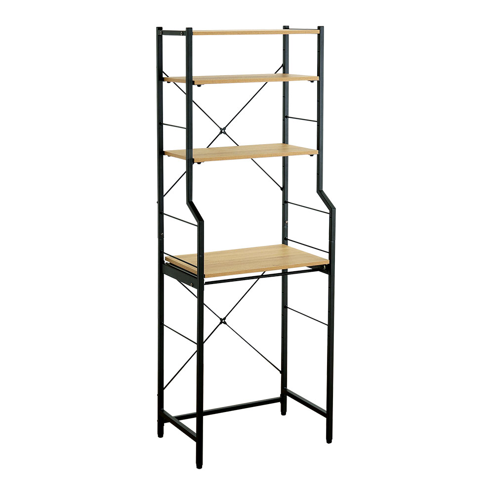 ヴィンテージ調 調節可能スライド棚付きごみ箱上ラック バリエーション画像1