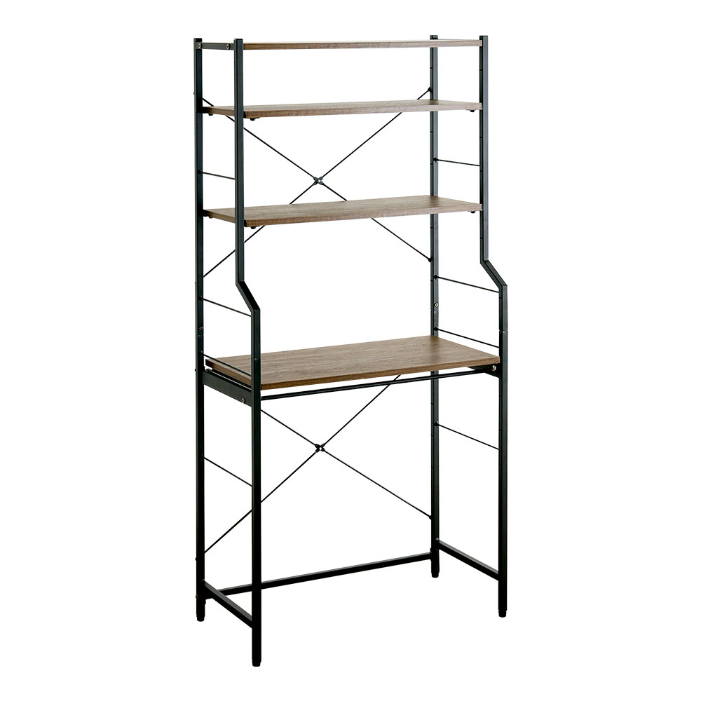 ヴィンテージ調 調節可能スライド棚付きワイドごみ箱上ラック バリエーション画像2