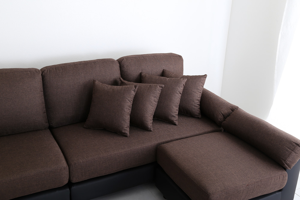 6人掛けコーナーソファ ファブリック×PVCレザータイプ SPACIO 追加画像16