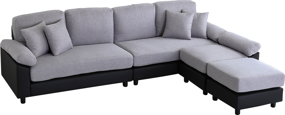 6人掛けコーナーソファ ファブリック×PVCレザータイプ SPACIO 追加画像36