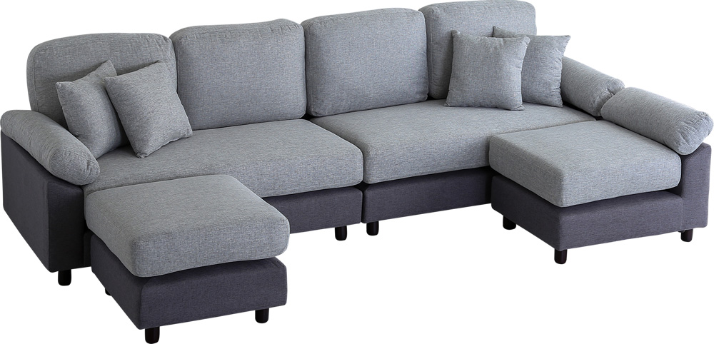 6人掛けコーナーソファ ファブリック×PVCレザータイプ SPACIO 追加画像41