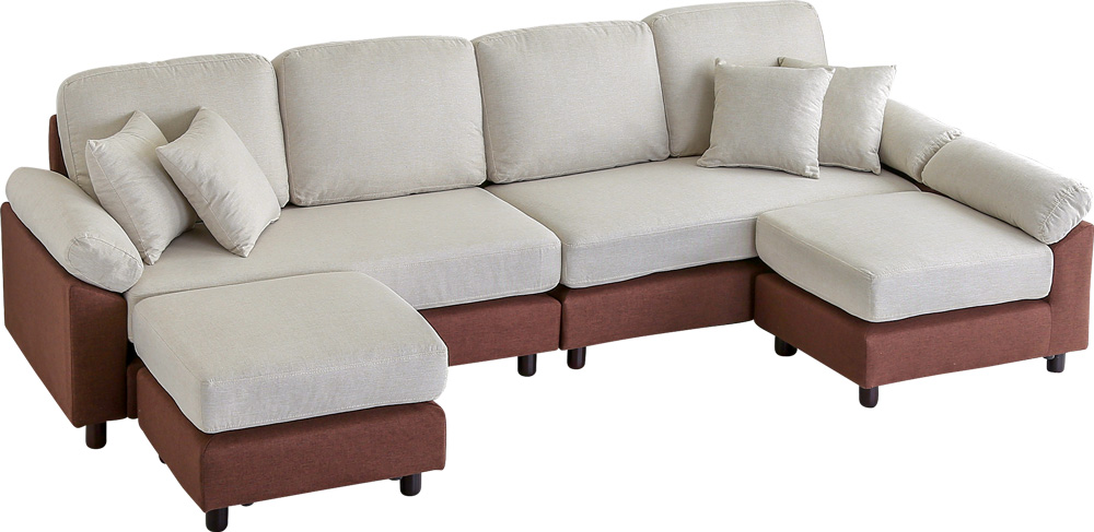 6人掛けコーナーソファ ファブリック×PVCレザータイプ SPACIO 追加画像42