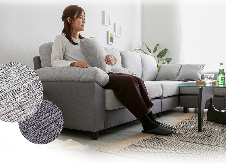 6人掛けコーナーソファ ファブリックタイプ SPACIO 商品説明画像11