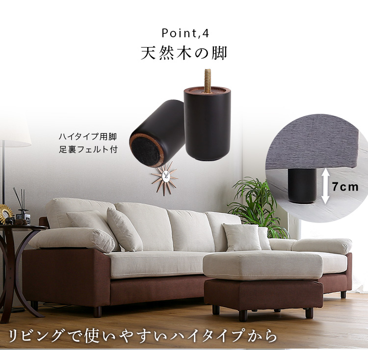 6人掛けコーナーソファ ファブリックタイプ SPACIO 商品説明画像13