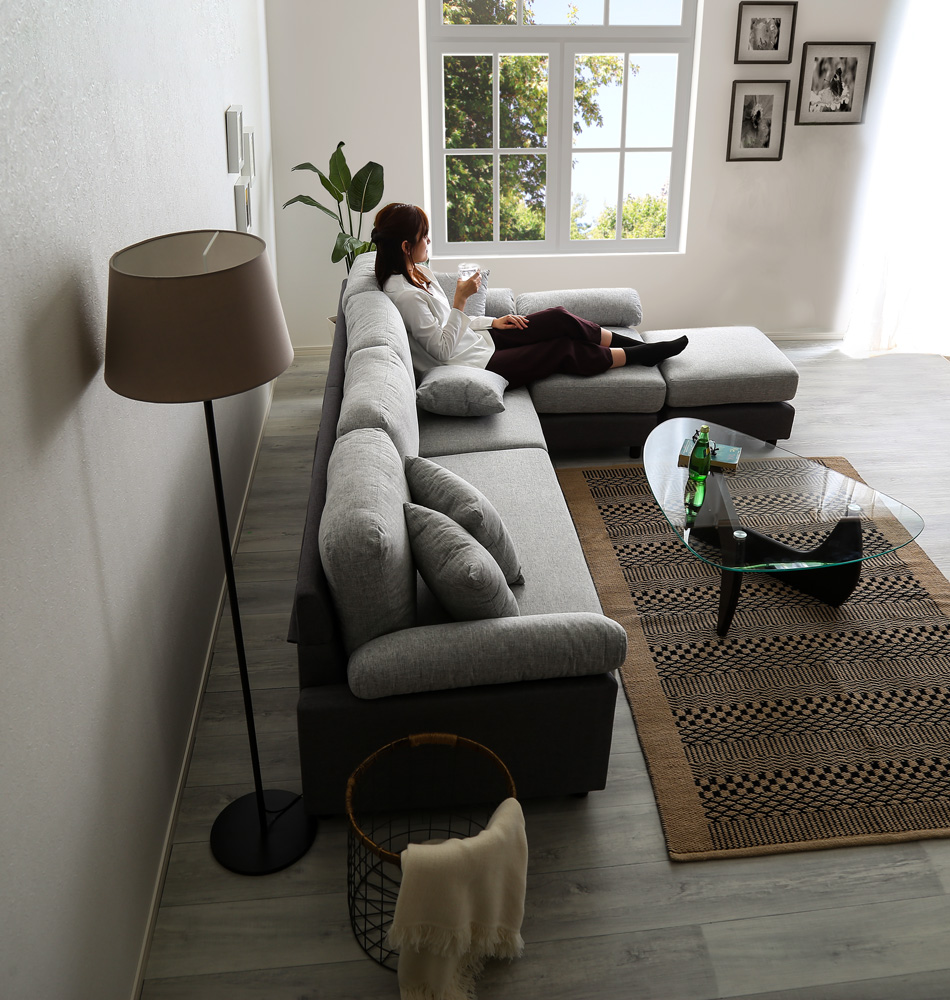 6人掛けコーナーソファ ファブリックタイプ SPACIO 追加画像4