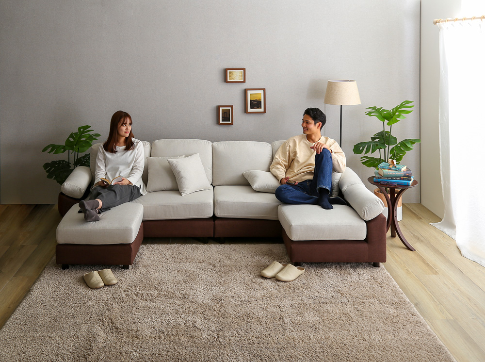 6人掛けコーナーソファ ファブリックタイプ SPACIO 追加画像9