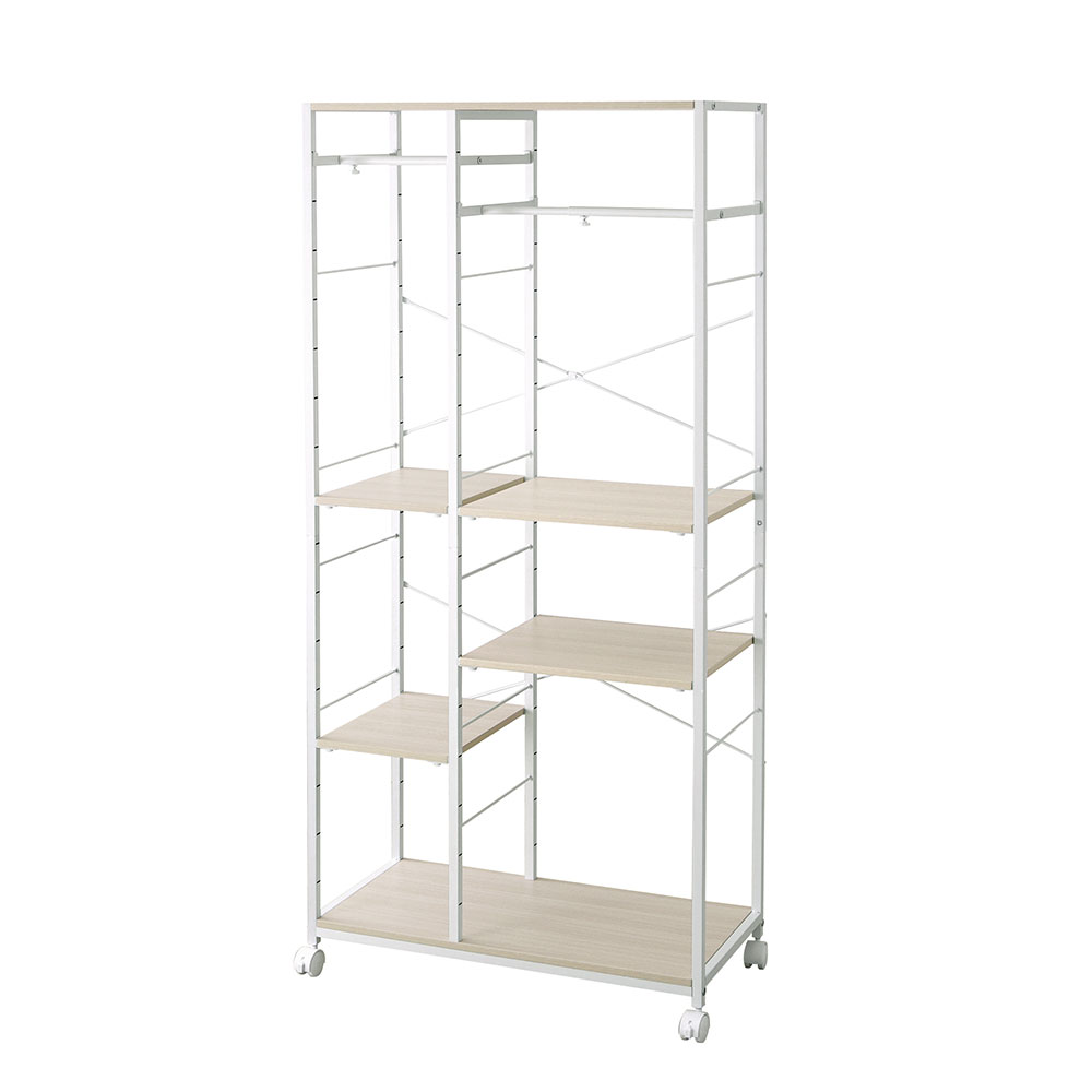 さわやかな 調節可能2連ハンガーラック 幅84cm バリエーション画像1