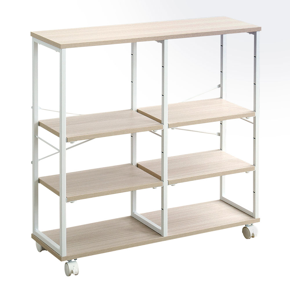 さわやかな 調節可能棚付きスリムワゴン 幅80cm バリエーション画像1