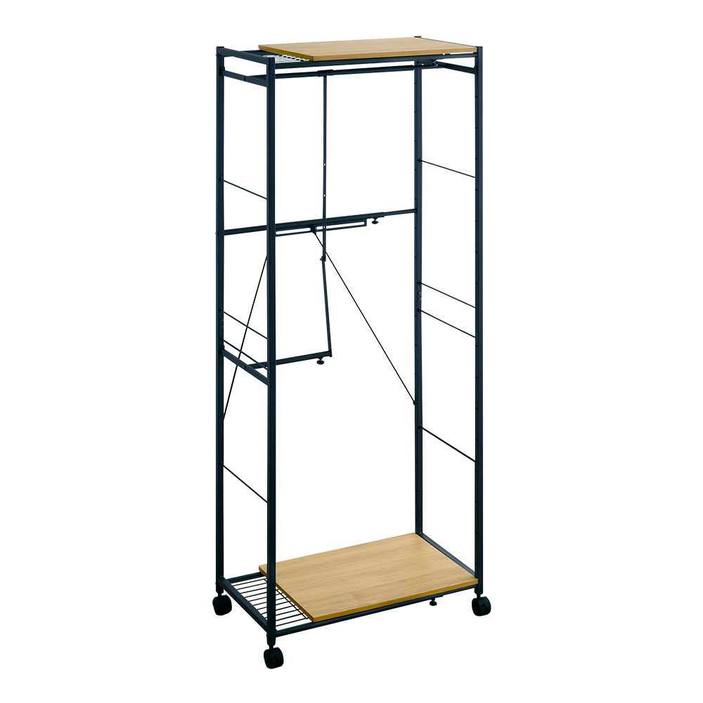 ヴィンテージ調 調節可能伸縮ハンガーラック 幅60-90cm バリエーション画像1