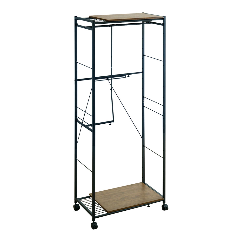 ヴィンテージ調 調節可能伸縮ハンガーラック 幅60-90cm バリエーション画像2