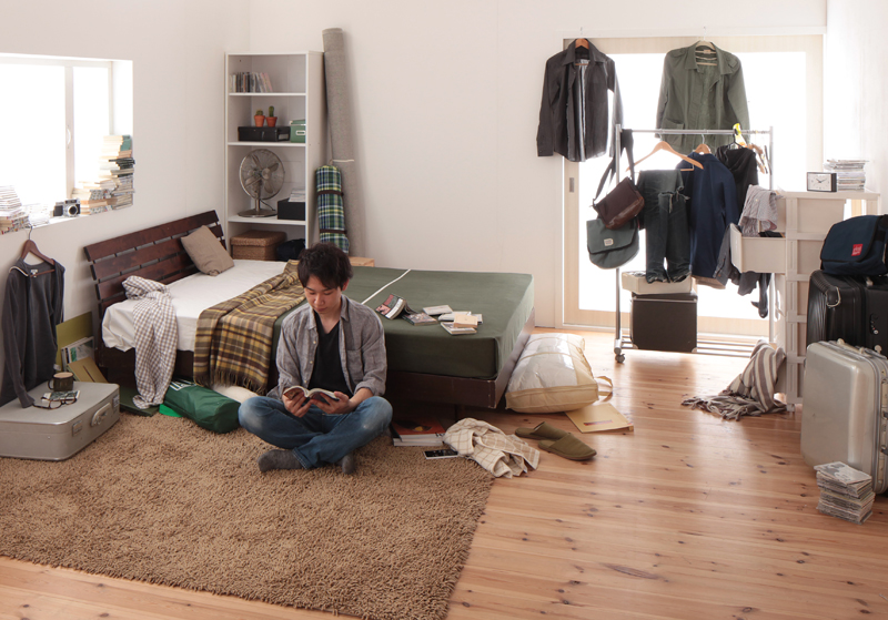 引き出し4杯 天然木調 大容量収納すのこチェストベッド KASANE 追加画像6