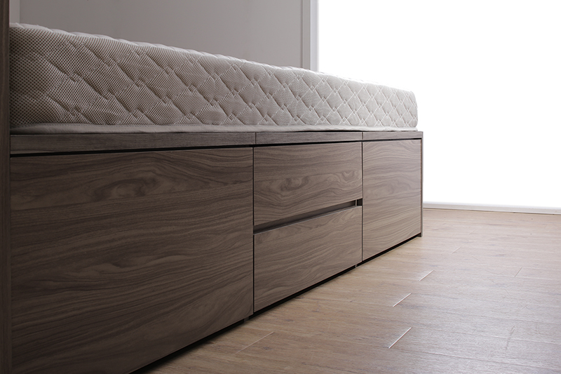 引き出し4杯 天然木調 大容量収納すのこチェストベッド KASANE 追加画像8