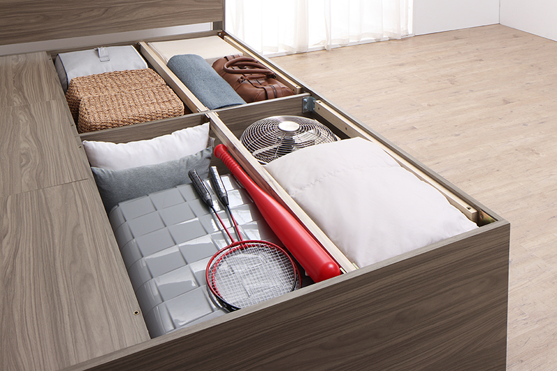 引き出し4杯 天然木調 大容量収納すのこチェストベッド KASANE 追加画像39