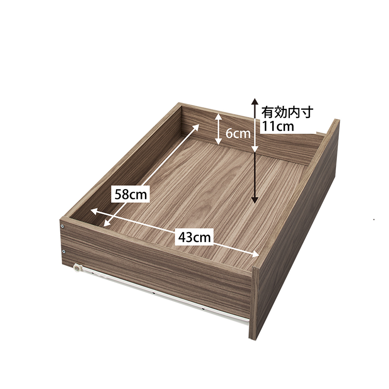 引き出し4杯 天然木調 大容量収納すのこチェストベッド KASANE 追加画像63