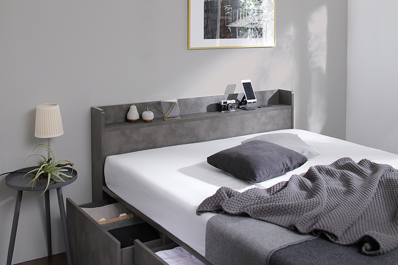 引き出し4杯 天然木調 大容量収納すのこチェストベッド KASANE 追加画像69