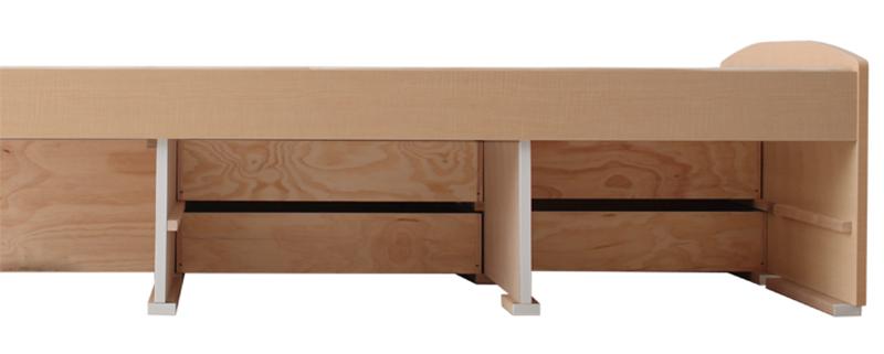 引き出し4杯 天然木調 大容量収納すのこチェストベッド KASANE 追加画像86