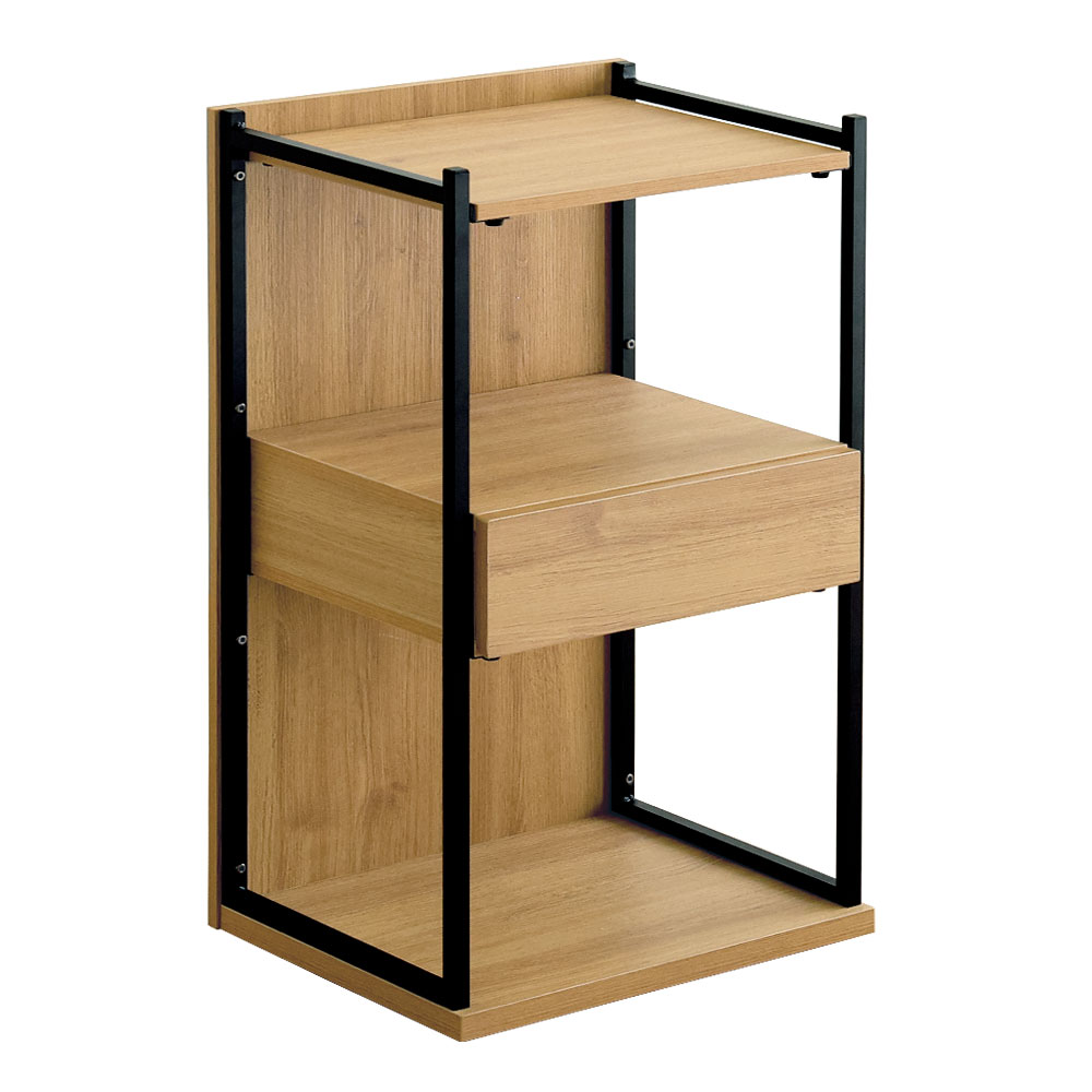 ヴィンテージ調 調節可能引き出し付きランドセルワゴン 幅45cm バリエーション画像1