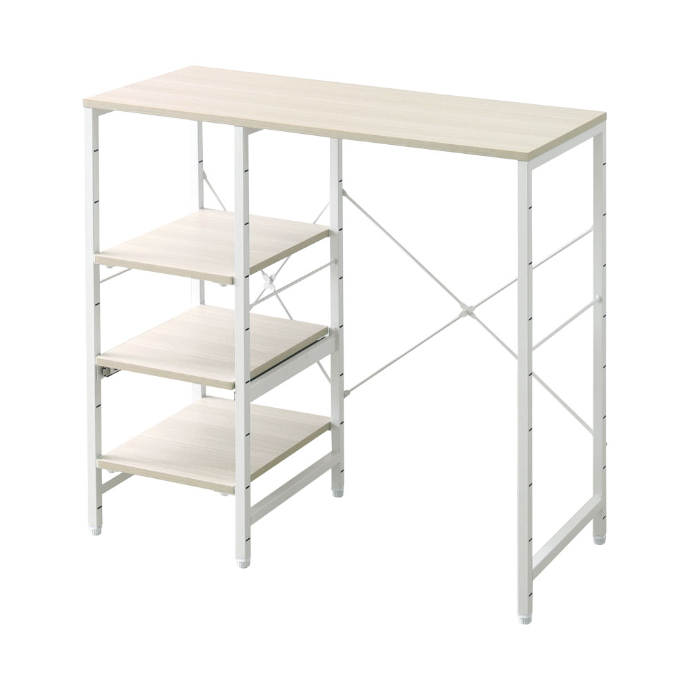 さわやかな 調節可能スライド棚付き ごみ箱上カウンター 幅90cm バリエーション画像1