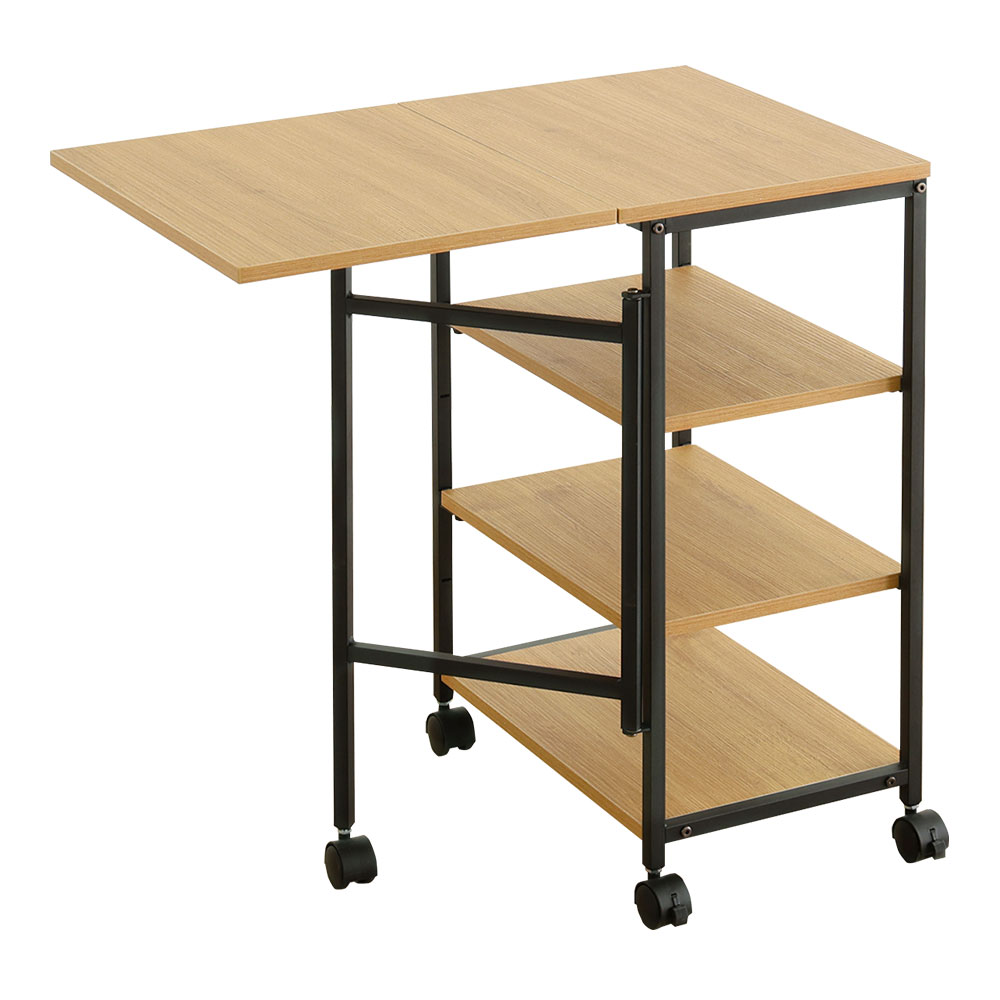 ヴィンテージ調 調節可能棚付き バタフライワゴン 幅35-70cm バリエーション画像1