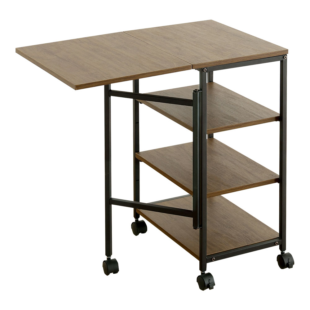 ヴィンテージ調 調節可能棚付き バタフライワゴン 幅35-70cm バリエーション画像2