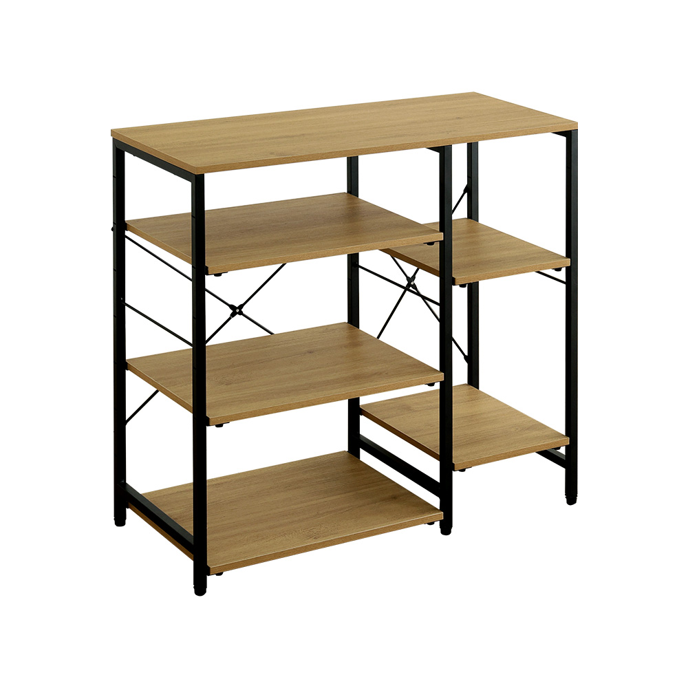 ヴィンテージ調 調節可能棚付き カウンター 幅90cm バリエーション画像1