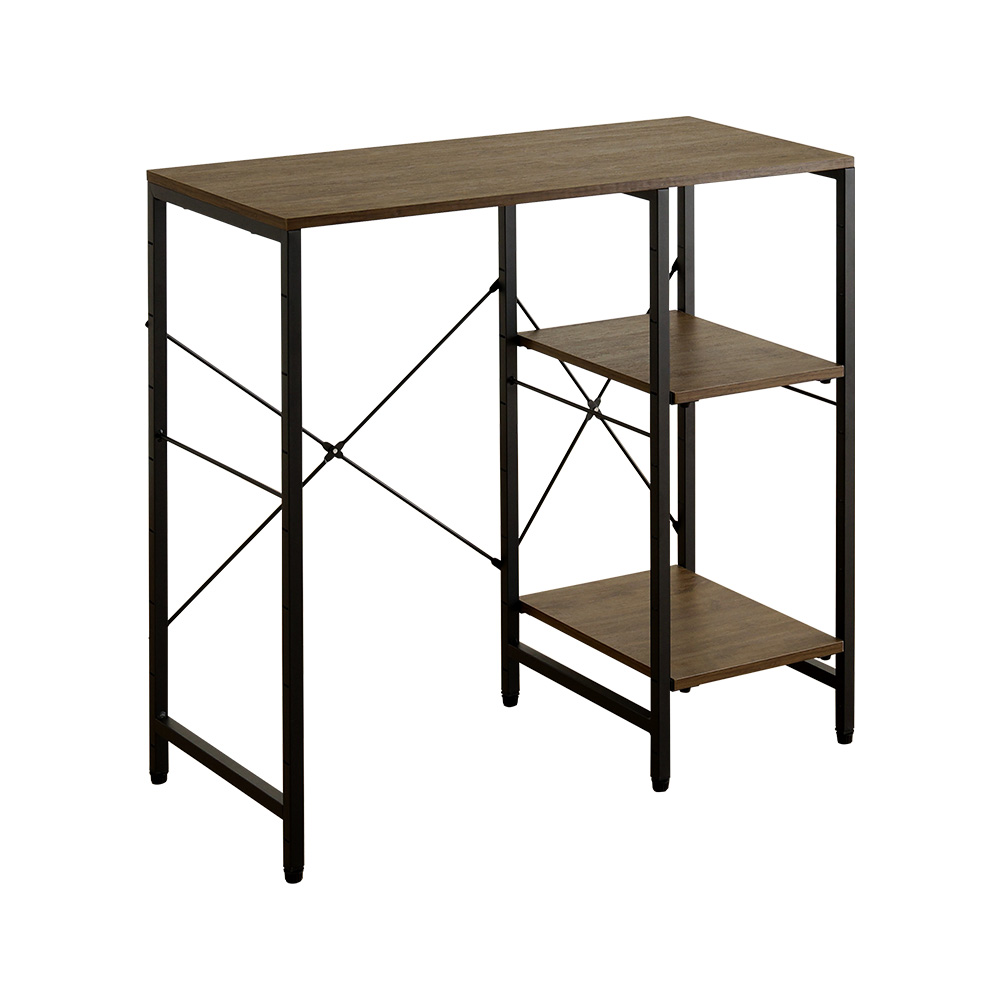 ヴィンテージ調 調節可能棚付き ごみ箱上カウンター 幅90cm バリエーション画像2