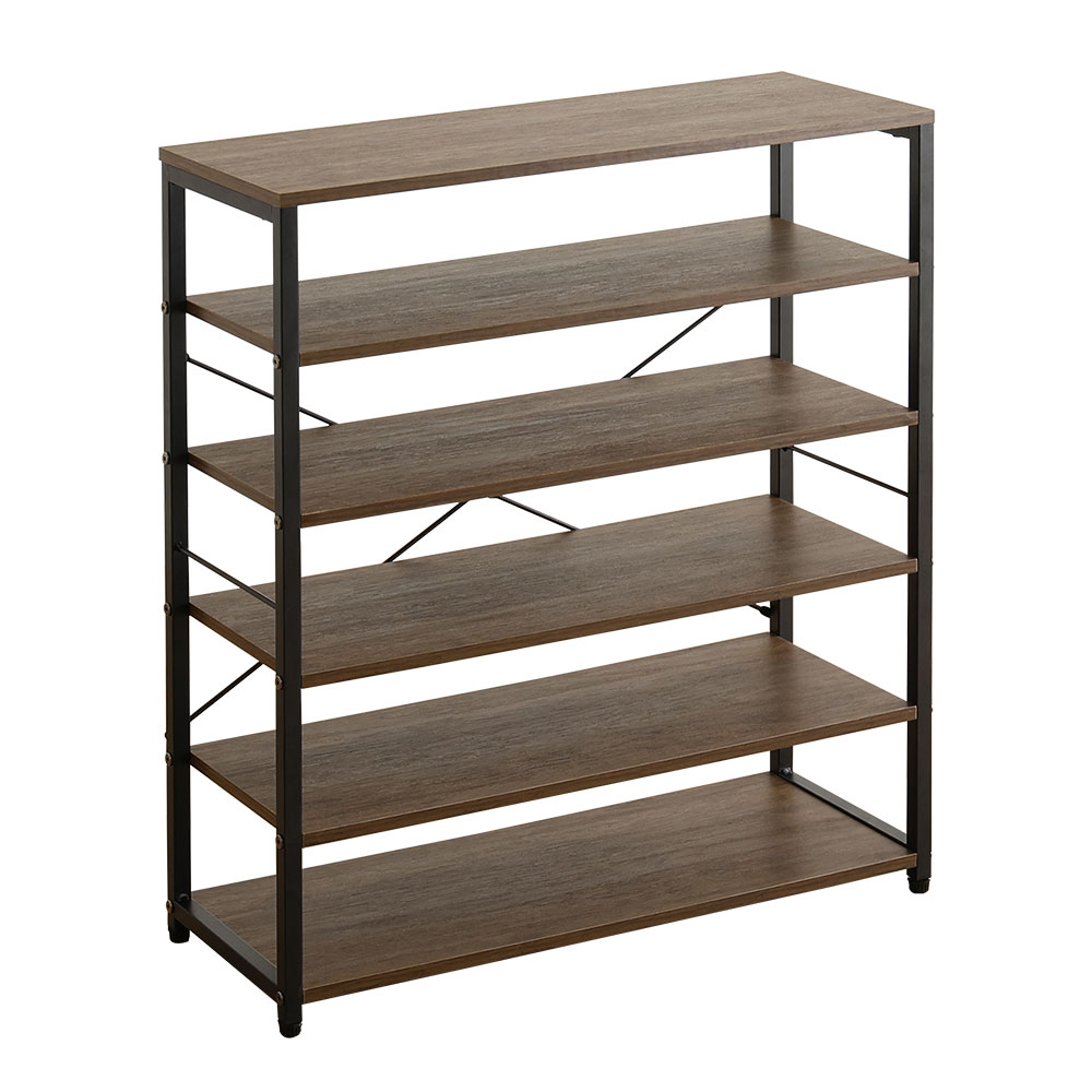 ヴィンテージ調 シューズラック6段 幅79cm バリエーション画像2