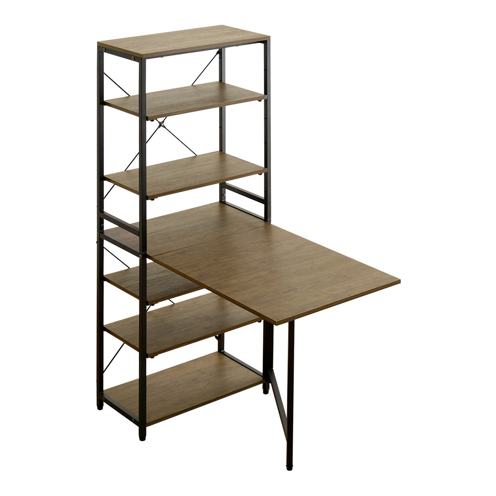 ヴィンテージ調 折りたたみテーブル付キッチンラック 幅60cm バリエーション画像2