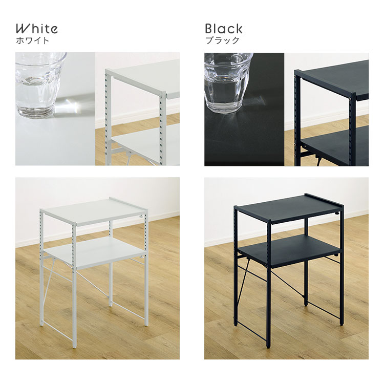 シンプルな伸縮卓上レンジ上ラック2段 幅50-81cm 追加画像3