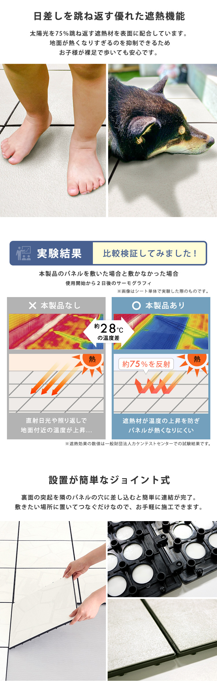 遮熱ジョイントパネル 30×30cm 商品説明画像3