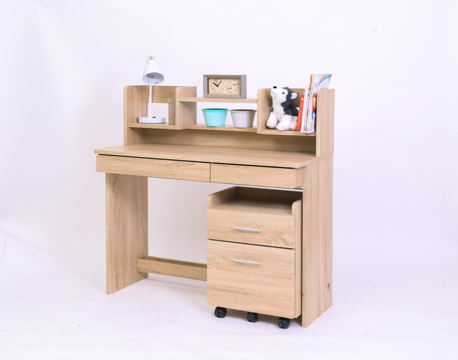 学習机セット 3点セット(デスク＋上棚＋ワゴン) 幅100cm - 家具専門店