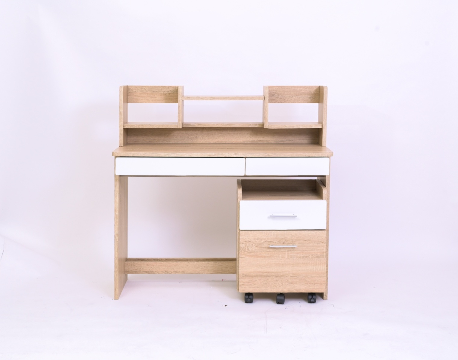学習机セット 3点セット(デスク＋上棚＋ワゴン) 幅100cm - 家具専門店