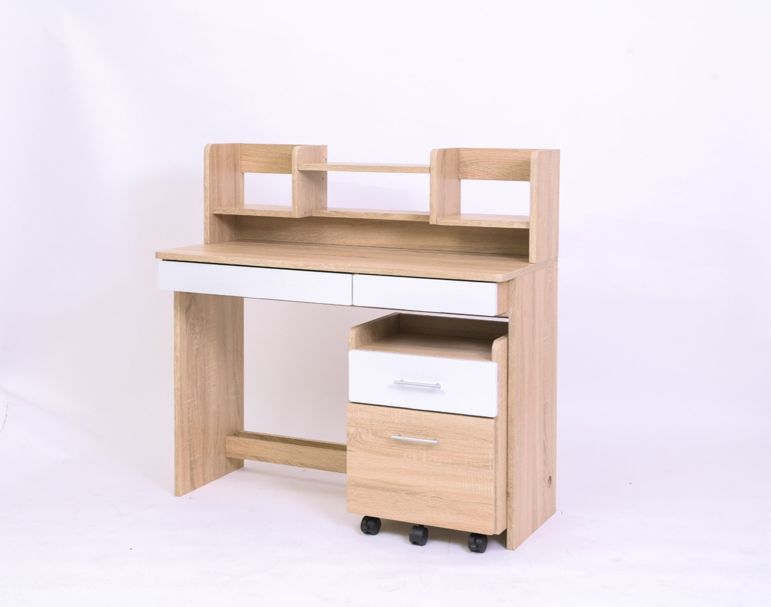 学習机セット 3点セット(デスク＋上棚＋ワゴン) 幅100cm - 家具専門店