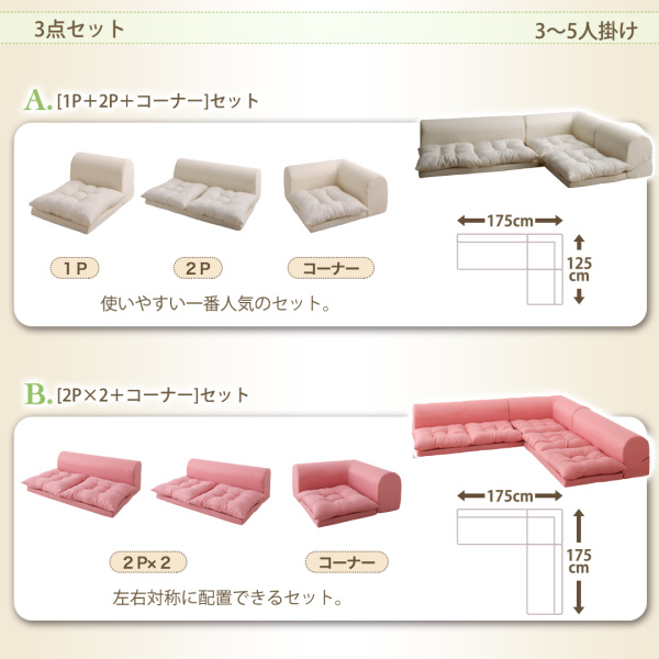フロアコーナーソファ yuffy ユフィ 商品説明画像9