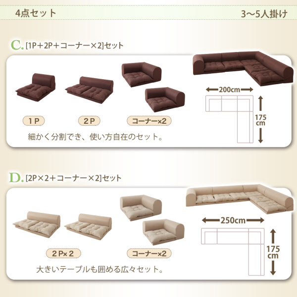 フロアコーナーソファ yuffy ユフィ 商品説明画像10